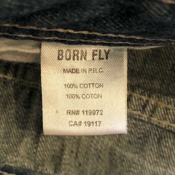 Born Fly, paint splatter blue Men's Jean size 36 - Picture 5 of 8